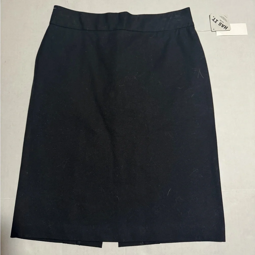GAP Stretch Black Skirt, Back Slit,‎ Women's 2 NWT #1209